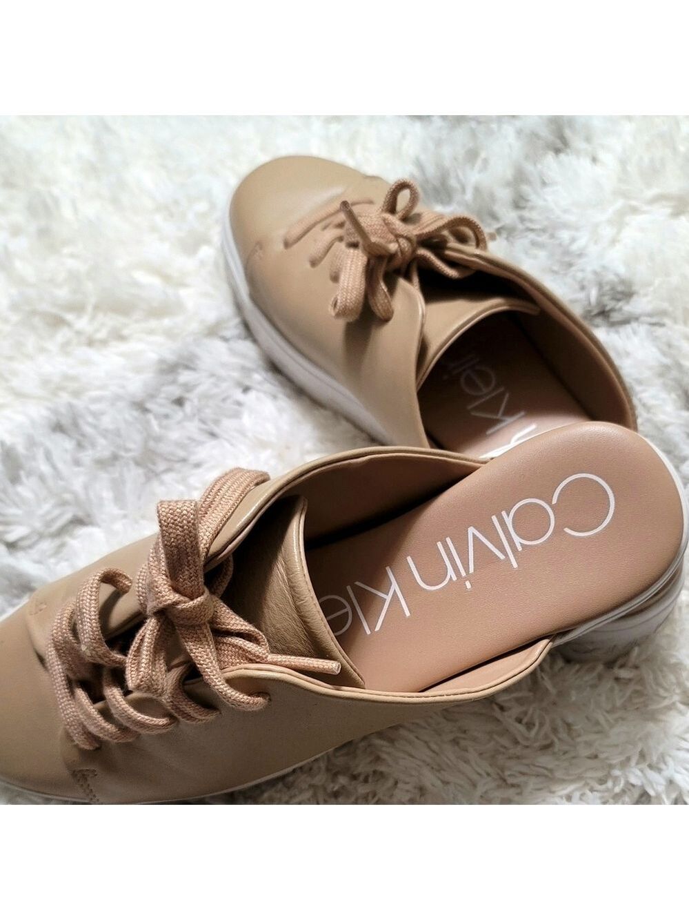 Calvin Klein Jackay Platform Shoes in Nude Size 7.5